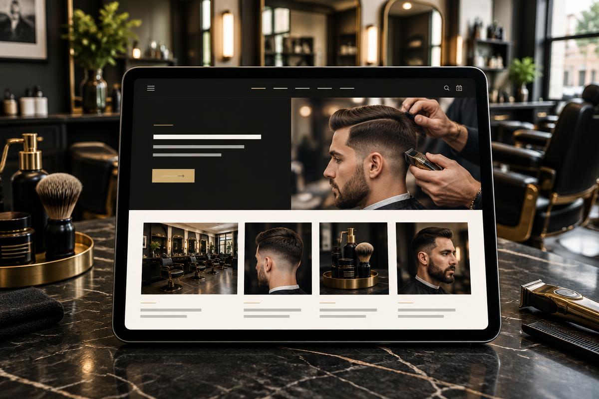Barber shop concept website preview